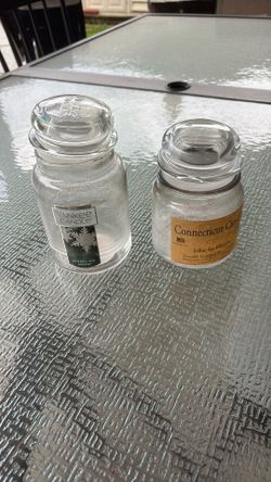Two Empty Candle Jars
