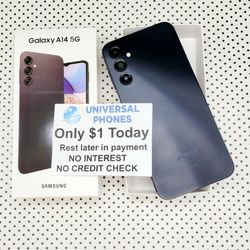 SAMSUNG GALAXY A14 5G 64GB UNLOCKED.   FREE SMARTWACH/ HEADPHONES. PAY $1 TODAY  REST IN  PAYMENTS.  NO  CREDIT NEEDED FINANCING             