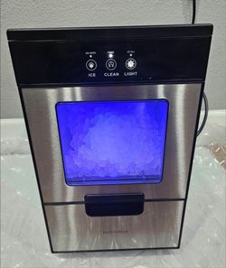 44lb nugget icemaker stainless steel crunchy ice