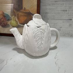 Threshold Stoneware white Radicchio Tea Pot 34 fl oz