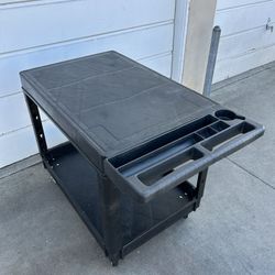  NEW 2-Tier Service Utility Cart, Flat Top, Handle & Locking Casters *FIRM PRICE*