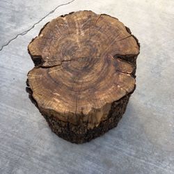 Vintage wood stump table