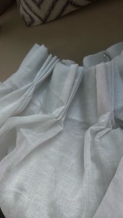 Custom Made White Curtains , Asking $50,00 Or Best Offer I Have 4 Of Them