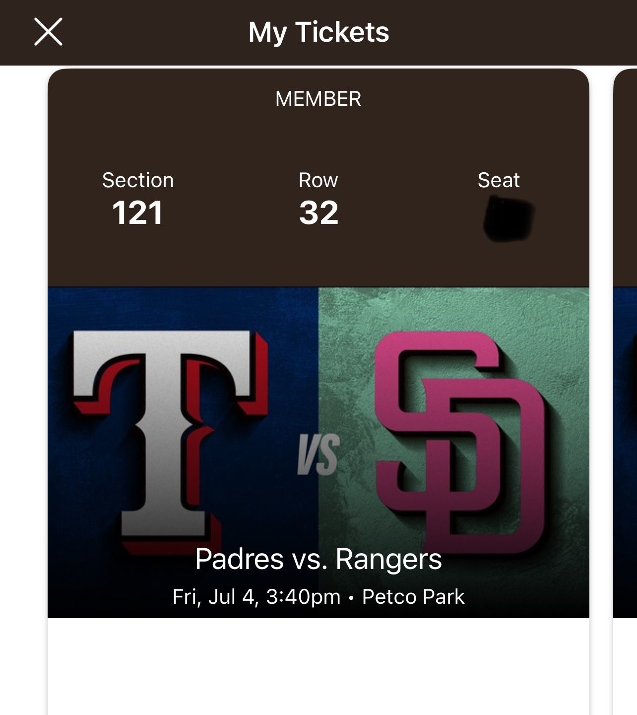 Padres VS Rangers X2 07/04