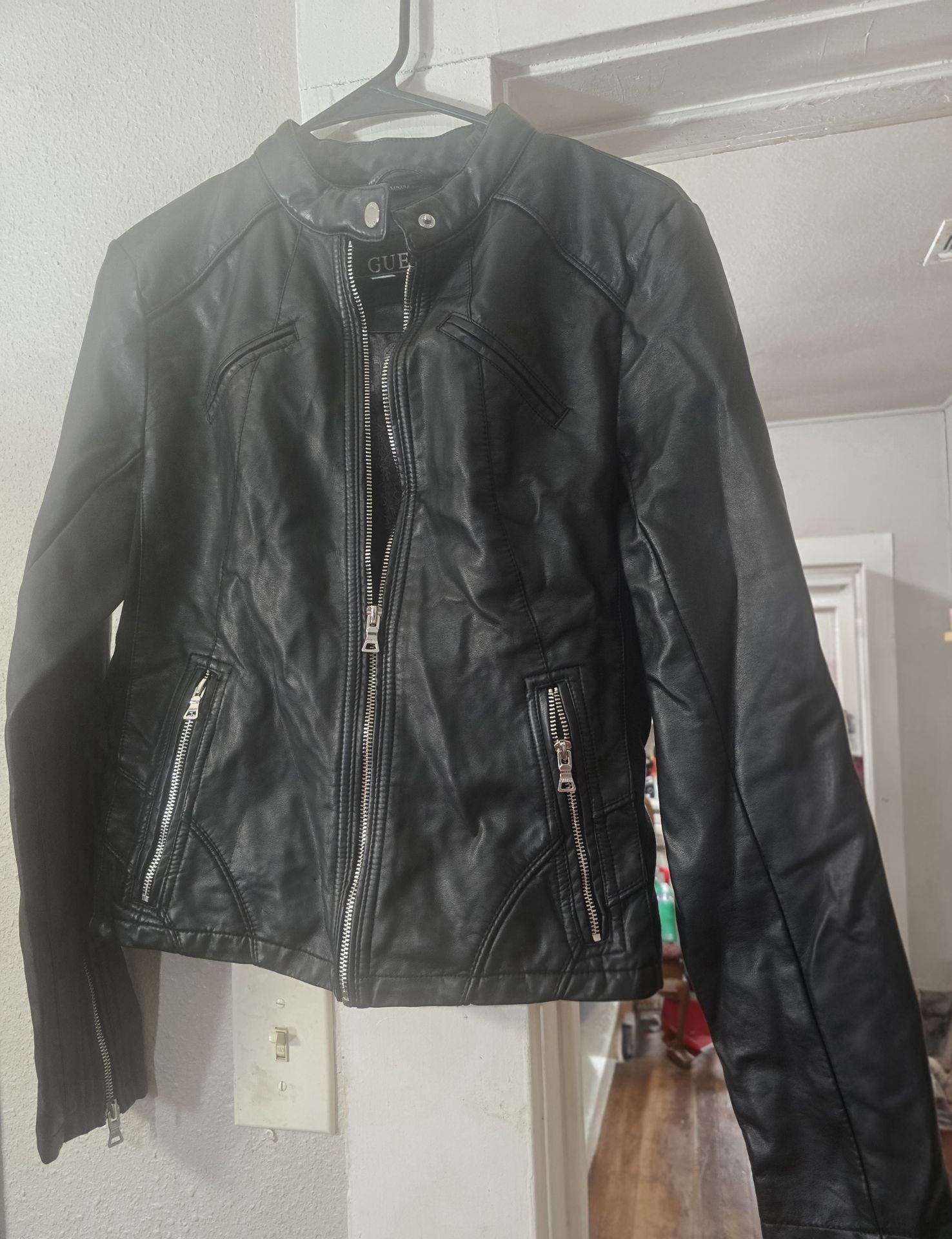 Guess Leather Jacket Size Medium EUC