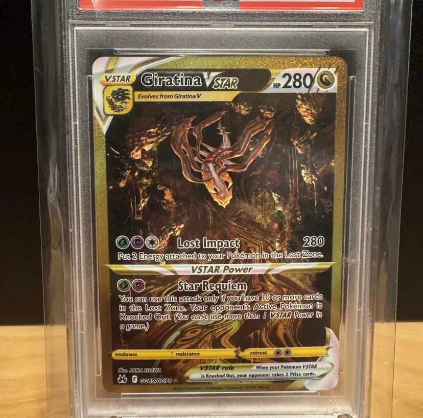 Pokémon Giratina VSTAR Gold Alt Art Crown Zenith PSA 10 MINT
