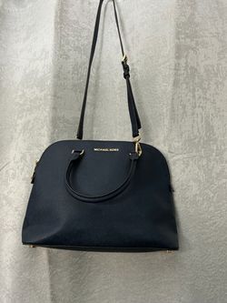 Michael Kors Navy Saffiano Dome Satchel
