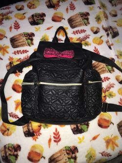 Betsey Johnson Black Backpack