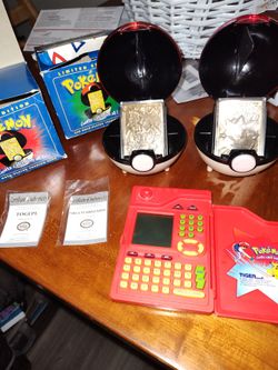 Original pokemon Pokedex and original 23k gold plated trading card $450 - $150
