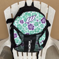 Girls Youth Softball Backpack Leilani Worth Brand Hibiscus Design & Black