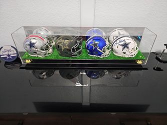 Dallas Cowboys Autographed Mini Helmet Collection – Beckett Authenticated – Display Case Included Tony Dorsett