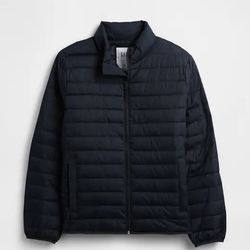 NEW WITH TAGS Gap ColdControl 100% Recycled Relaxed Puffer Jacket Navy Blue Size XL Men’s