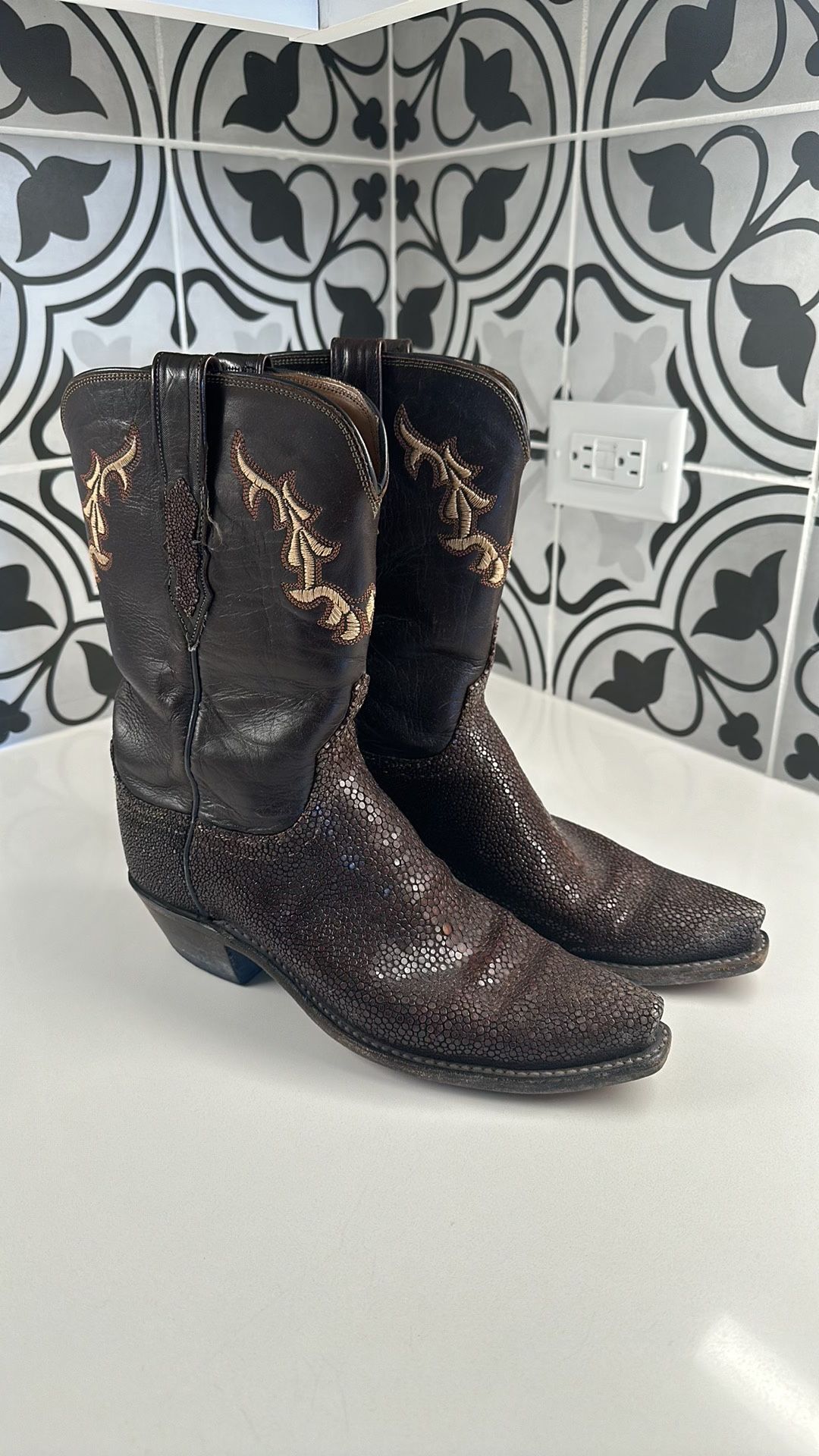 Ladies Lucchese Stingray Boots 8.5