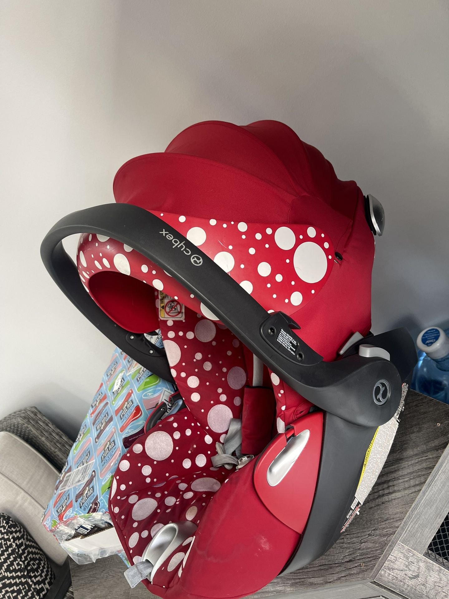 Cybex Cloud Q SensorSafe Reclining Infant Car Seat - Petticoat Red by Jeremy Scott
