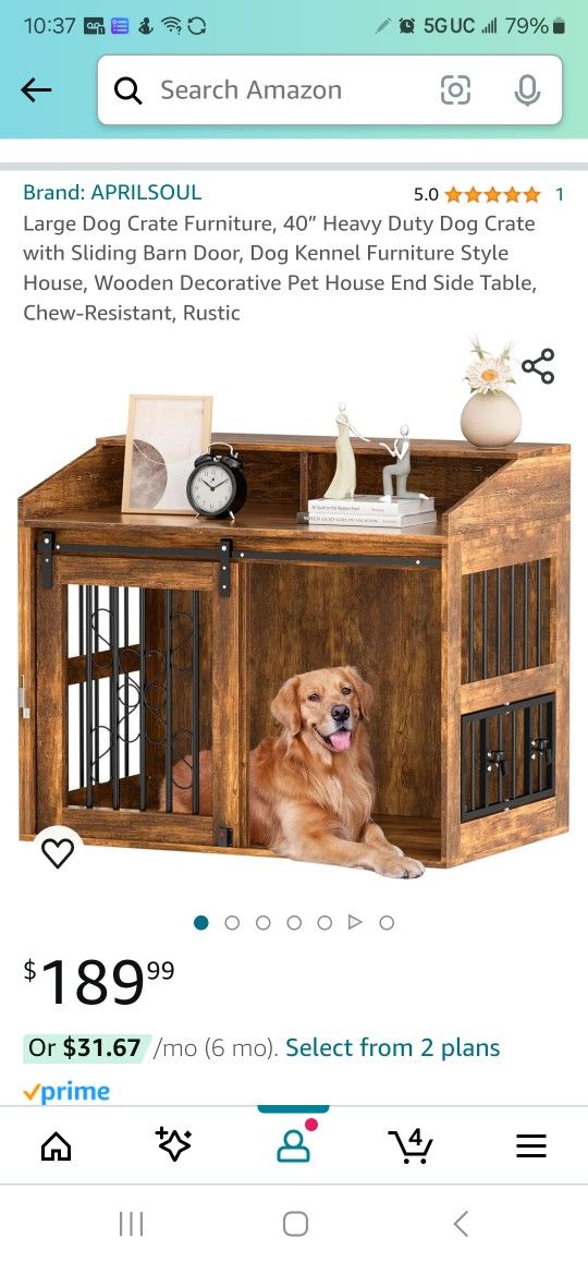 Furniture Dog Crate Cage Kennel