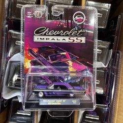 M2 Machines 1:64 1964 Chevrolet Impala SS 409 Convertible - Black - Hobby Exclusive