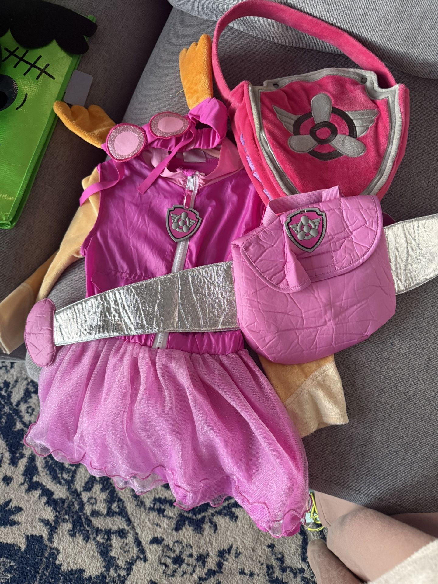 Skye Paw Patrol Costume With Matching Candy Bag Size 3-4