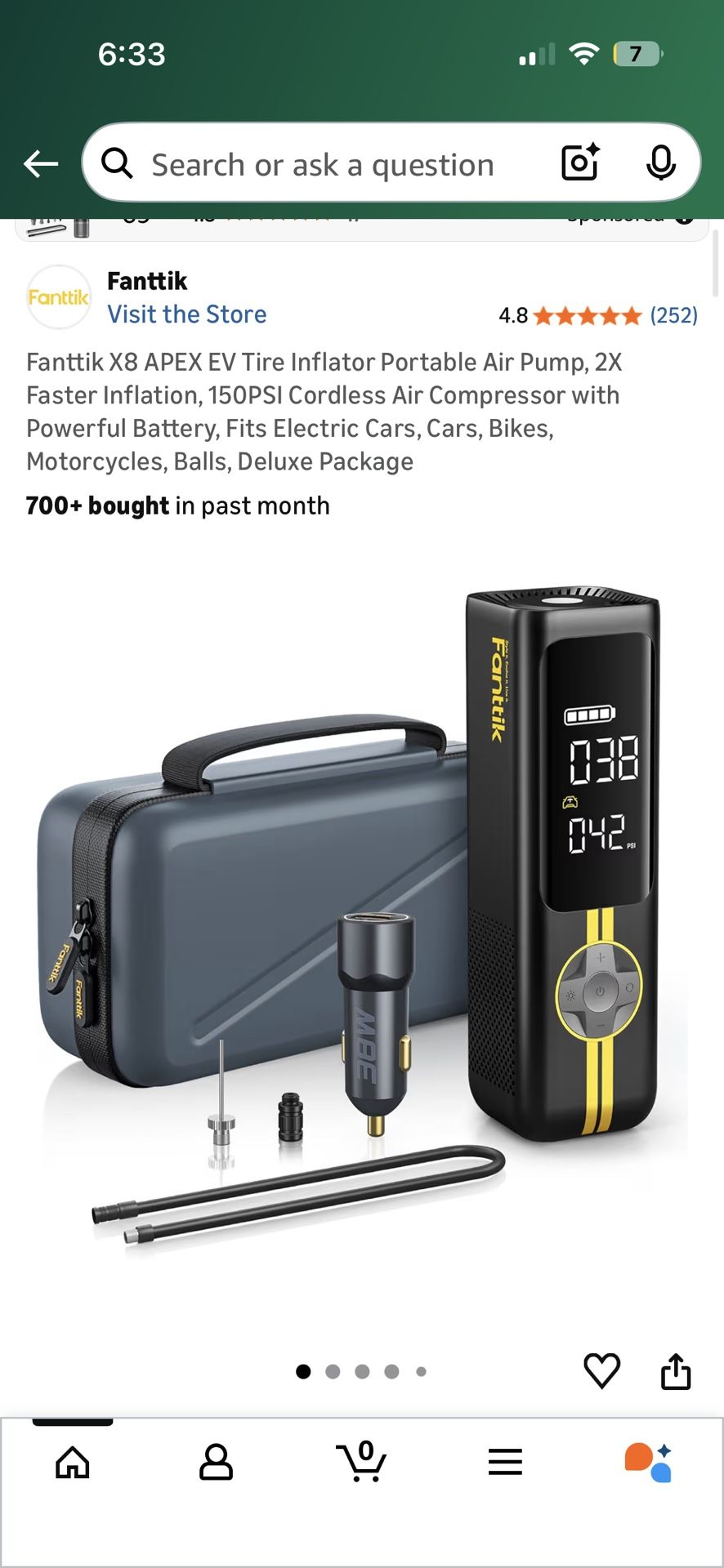 Tire Inflator Portable Air Pump 