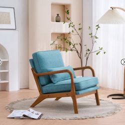  Accent Chair Wide Armrest Mid-Century