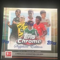 2020-2021 TOPPS BUNDESLIGA CHROME SAPPHIRE FACTORY SEALED BOX.