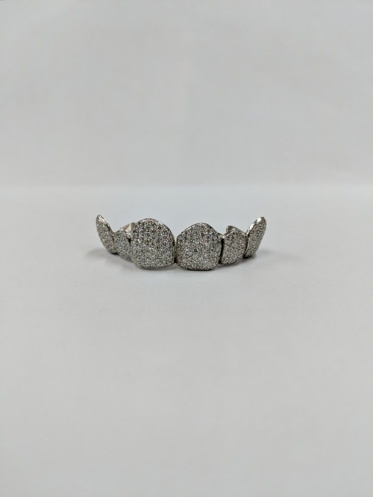 14 White Gold Diamonds "VVS" Grills Fronts Caps Slugs