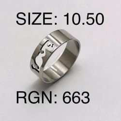 Stainless Steel Ring Band: Size-10.50/RGN-663