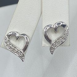 Diamond Heart Earrings 