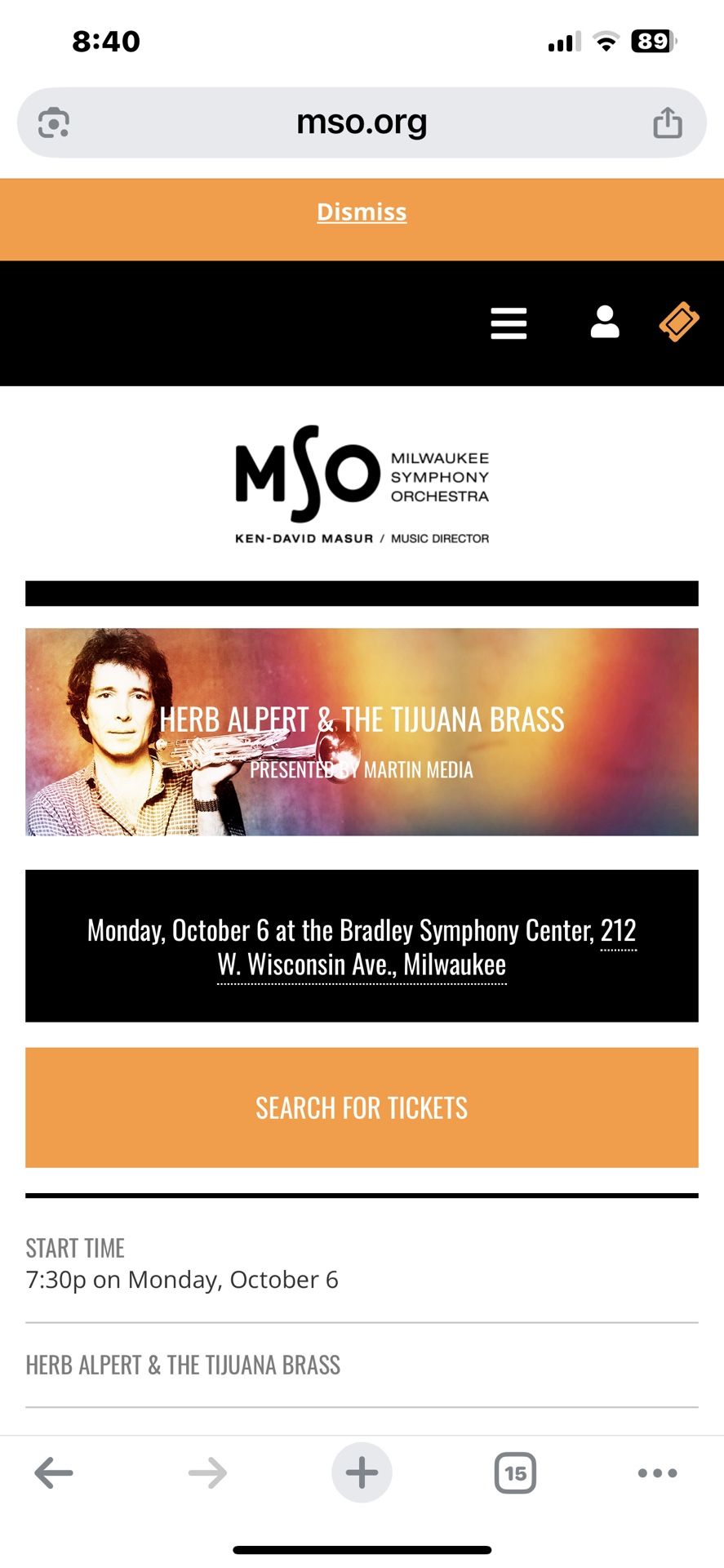 Herb Alpert & Tijuana Brass Tickets
