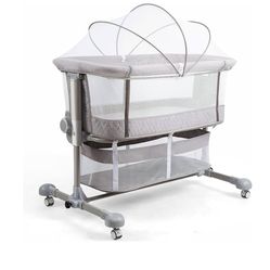 Maydolly Baby Bassinets Bedside Sleeper, Bedside Crib 3 in 1 Adjustable Travel Baby Bed