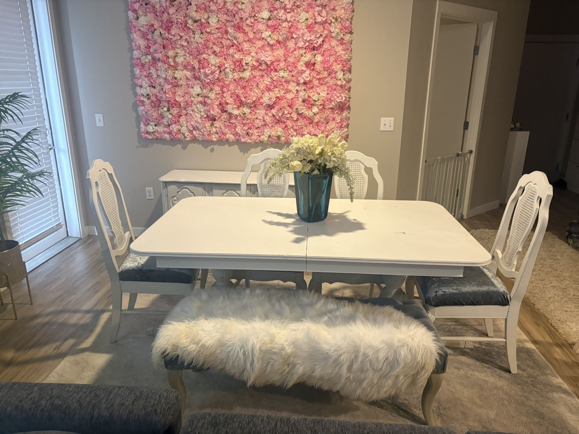 Solid Wood Dining Table And Chairs Vintage