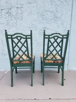 Set of 4 faux bamboo chippenDale chairs for Sale in Lockhart FL OfferUp