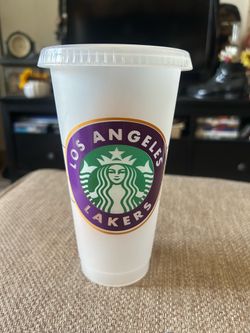 Starbucks Venti cold cup  Los Angeles Lakers vinyl decals