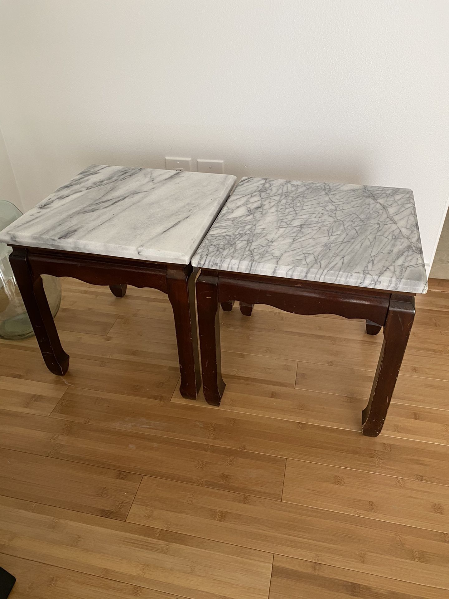 marble top end tables