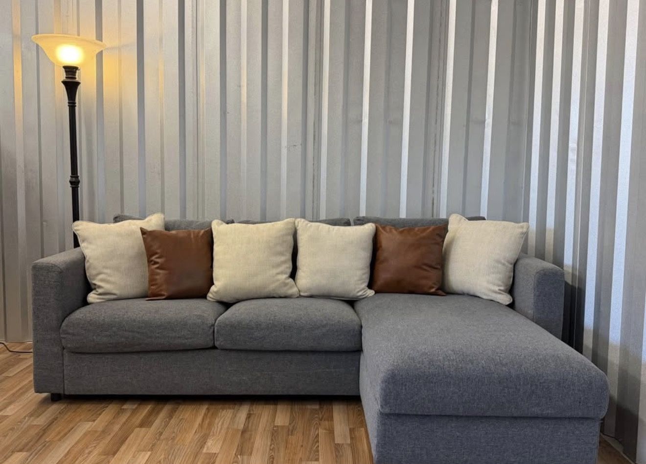 Modern Sectional Sofa with Chaise & Hidden Storage $500 or best offer