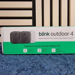 Brand New Blink Outdoor Cameras - Heat Resistant,  Weather Resistant Security Cameras, - Indoor/  Outdoor Security Cameras Two Pack 