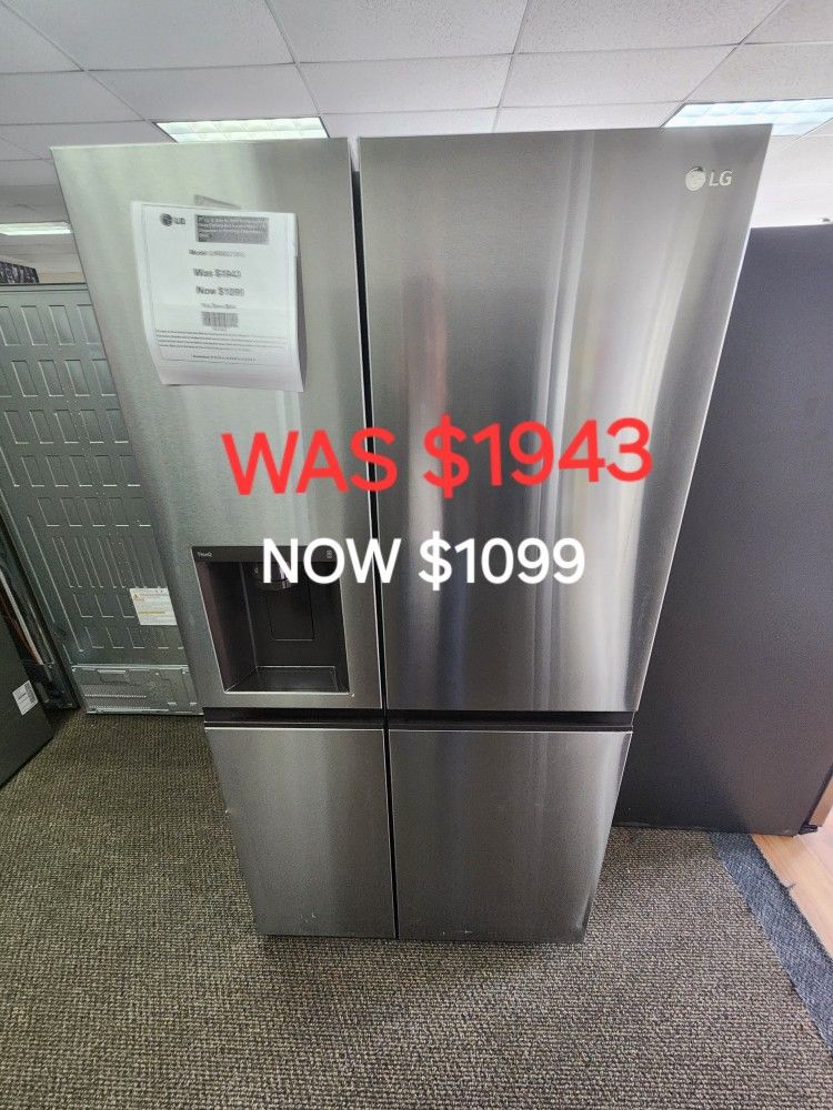 27 Cu. Ft Side By Side Refrigerator W/door Cooling And ICE Craft And Water Dispenser