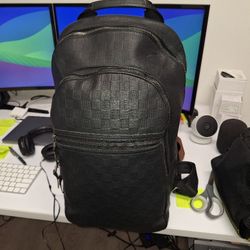 Louis Vuitton Michael Backpack Black Damier Calfskin Infini MM