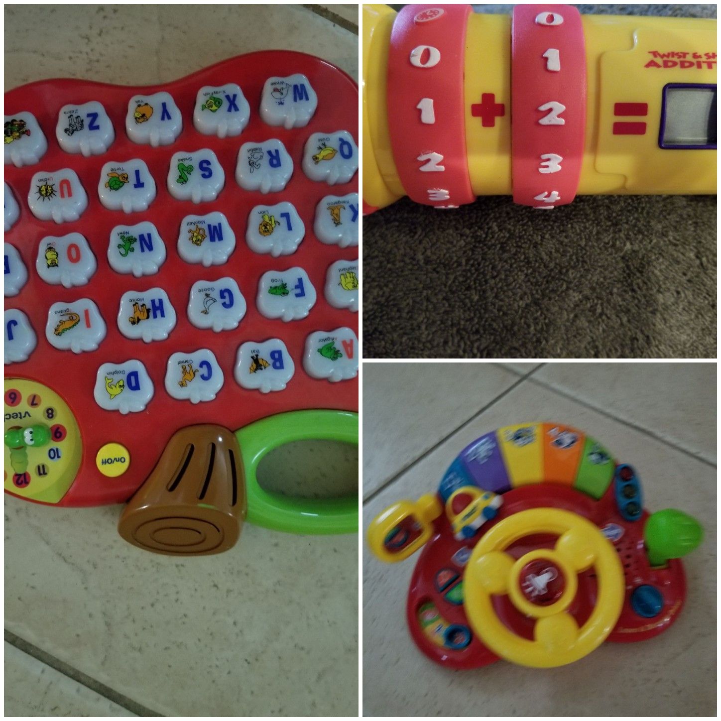 Vtech activity toys $10 each firm