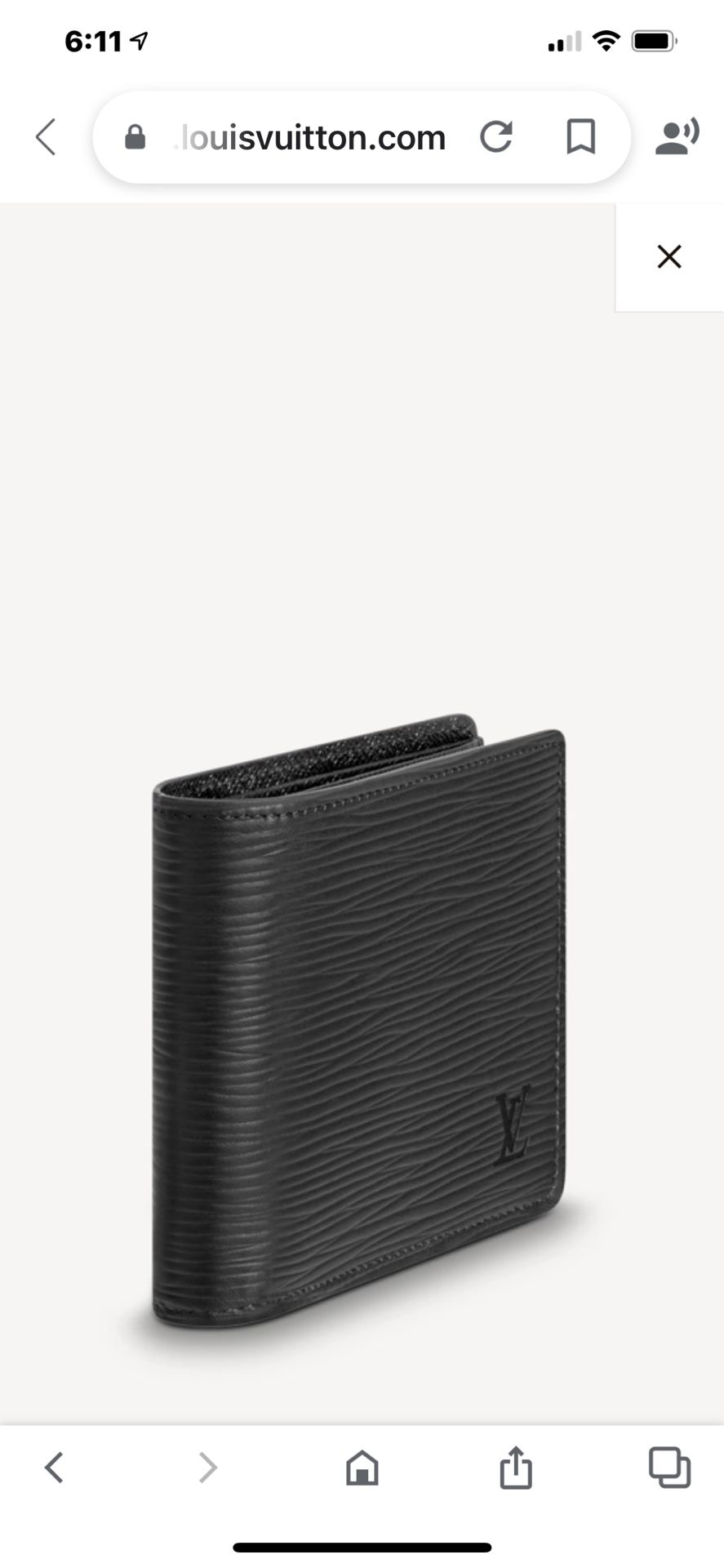 100 Real Louis Vuitton Men Wallet. $250
