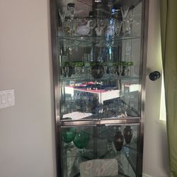 Mirrored Glass Corner Cabinet