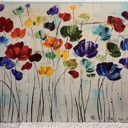 Wall Art Julian Anthony “Lillie’s” Print On Canvas Artwork On Frame 24 X 32”