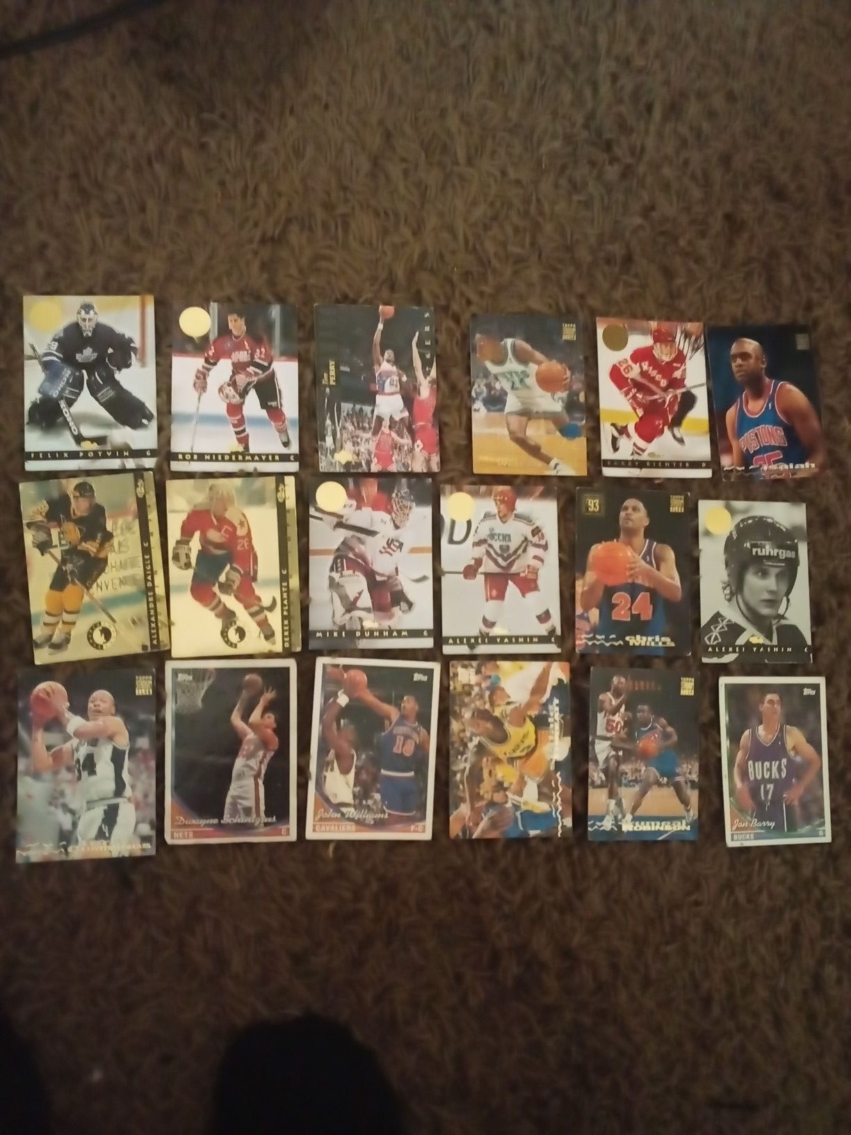 Basketball,hockey and Wrestling Sport Cards