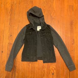 Women’s Hollister Hooded Sweatshirt Denim Jacket 