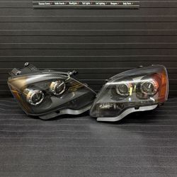2007 - 2012 GMC Acadia Headlights Black NEW