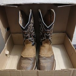 Men's Mexican Style Boot Botas El Carril Light Brown And Dark Brown Size 12 