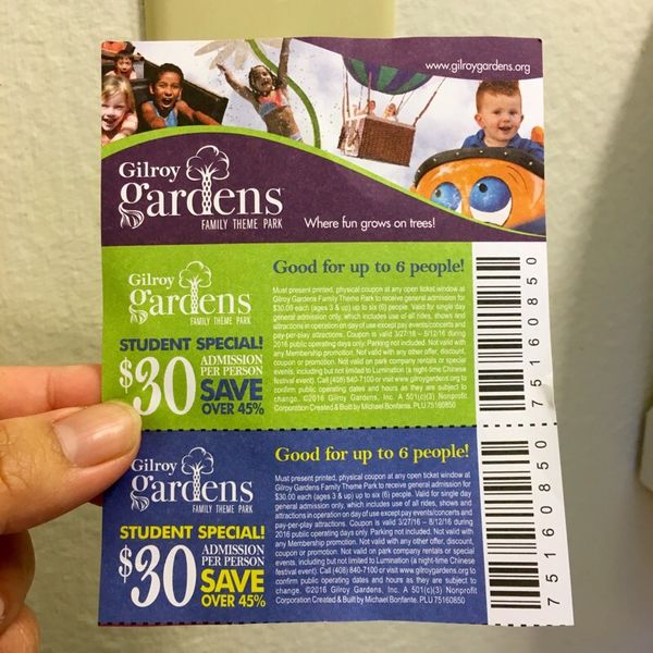Gilroy Garden Coupon For Sale In Hayward Ca Offerup