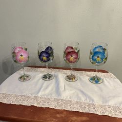 Painted Wine Glasses