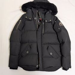 *NEW* Men Moose Knuckles Black Fur SHEARLING 3Q JACKET 