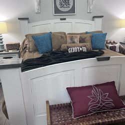 Rustic farmhouse headboard/footboard