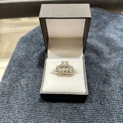 Women’s 14K White Gold Engagement Ring (Size 8)